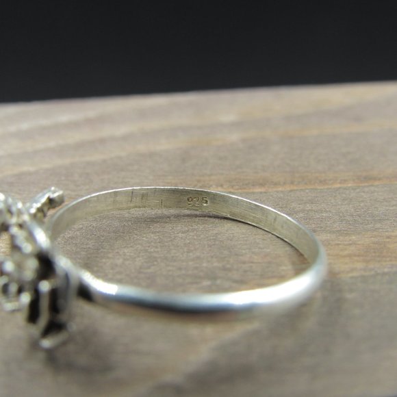 Size 6.5 Sterling Silver Simple Rose Band Ring - Picture 3 of 6